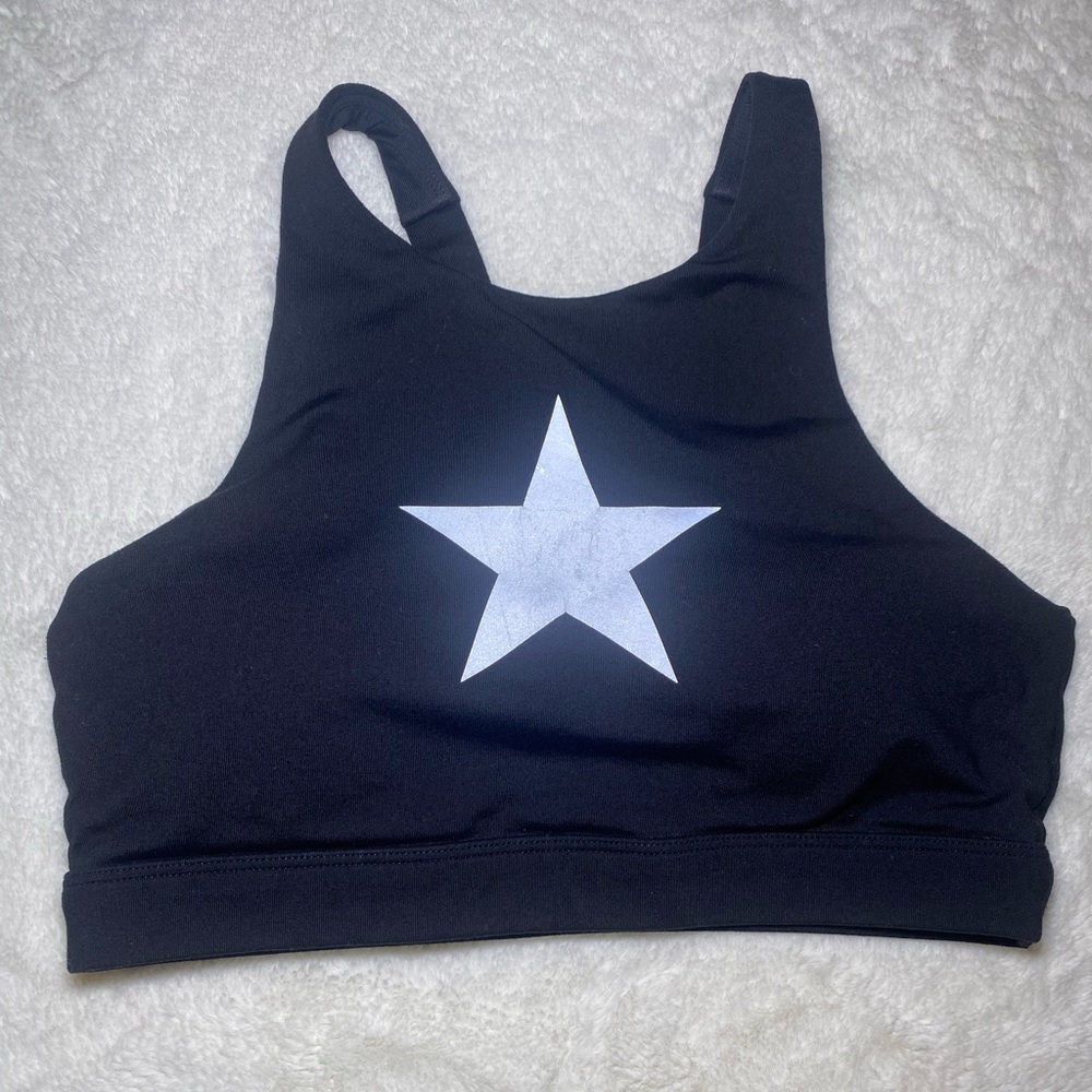 EUC Lunair Australia Star Graphic High Neck Padded Sports Bra